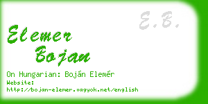 elemer bojan business card